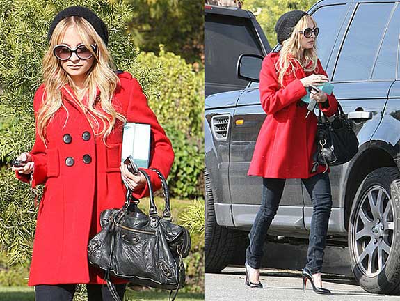 Nicole Richie Peacoat Winter