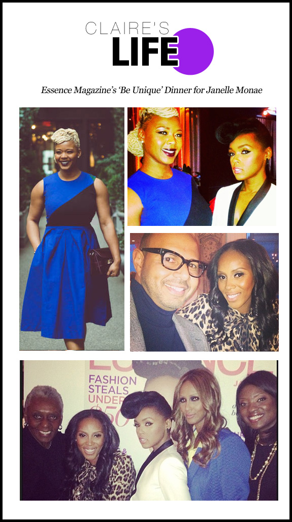 Claire's Life-0405-Essence Magazine’s ‘Be Unique’ Dinner for Janelle Monae