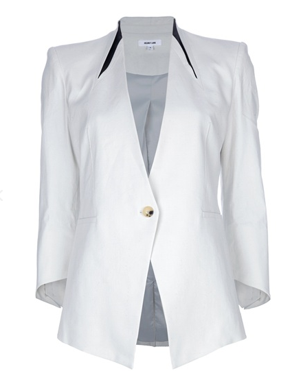 Helmut-Lang-White-Tailored-Blazer