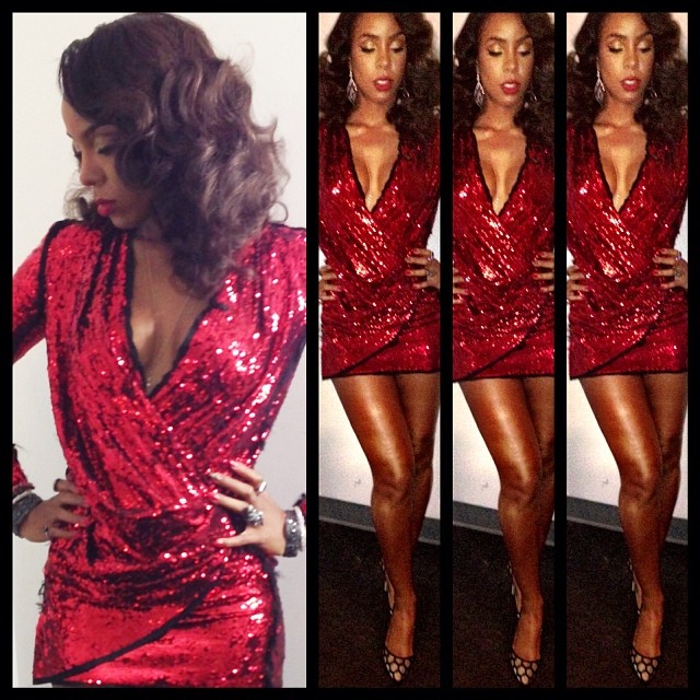 kelly-rowland-instagram-balmain-dress-gianvito-rossi-pumps
