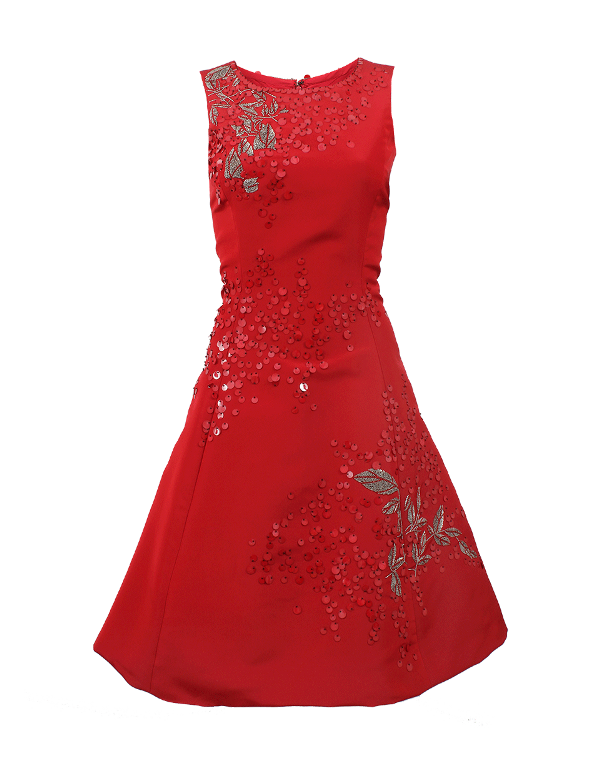oscar-de-la-renta-bell-shape-beaded-dress