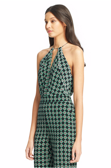 5 Garcelle Beauvais's Inside Out Premiere Diane von Furstenberg Ireland Open Back Silk Jumpsuit