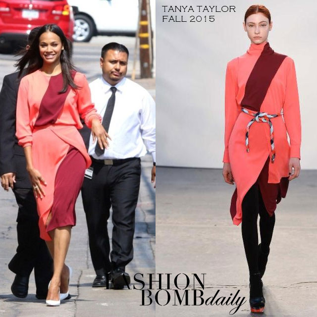 Zoe+Saldana+Zoe+Saldana+Arrives+Jimmy+Kimmel-tanya-taylor-3