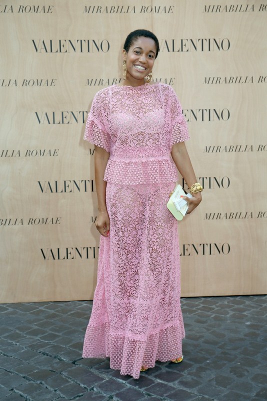 Tamu+McPherson+Valentino+Arrivals+AltaRoma