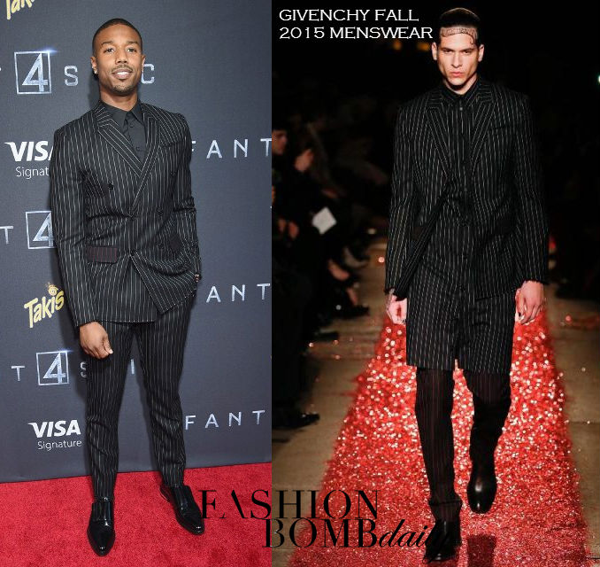 Michael+B+Jordan+Guests+Attend+Fantastic+Four-givenchy-3