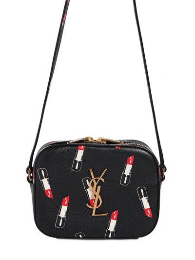 Saint-Laurent-BlackRed-Lipstick-Print-Classic-Monogram-Small-Camera-Bag