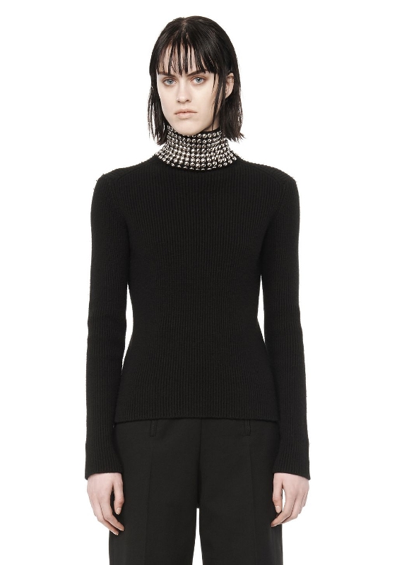 alexander-wang-black-studded-long-sleeve-turtleneck