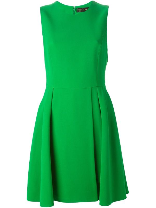 versace-green-pleated-dress