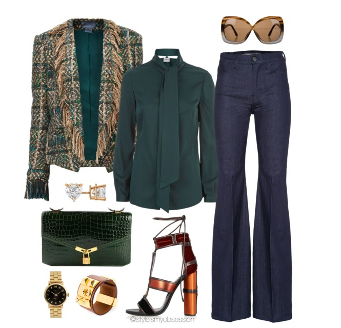 what to wear with tom ford multicolored sandals flared jeans paneled leather velvet satin sandals