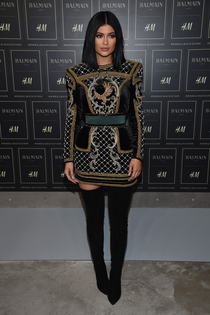 BALMAIN+X+H+Collection+Launch+Arrivals-kylie-jenner
