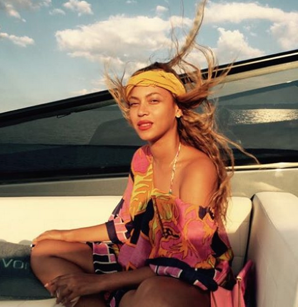 beyonce's instagram theodora and callum pink orange and purple printed caftan
