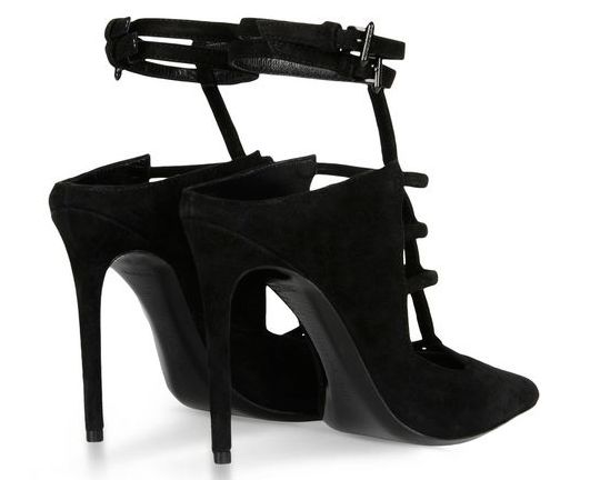 evelyn-lozada-instagram-barbara-bui-t-bar-open-heel-suede-multi-strap-stilettos-3