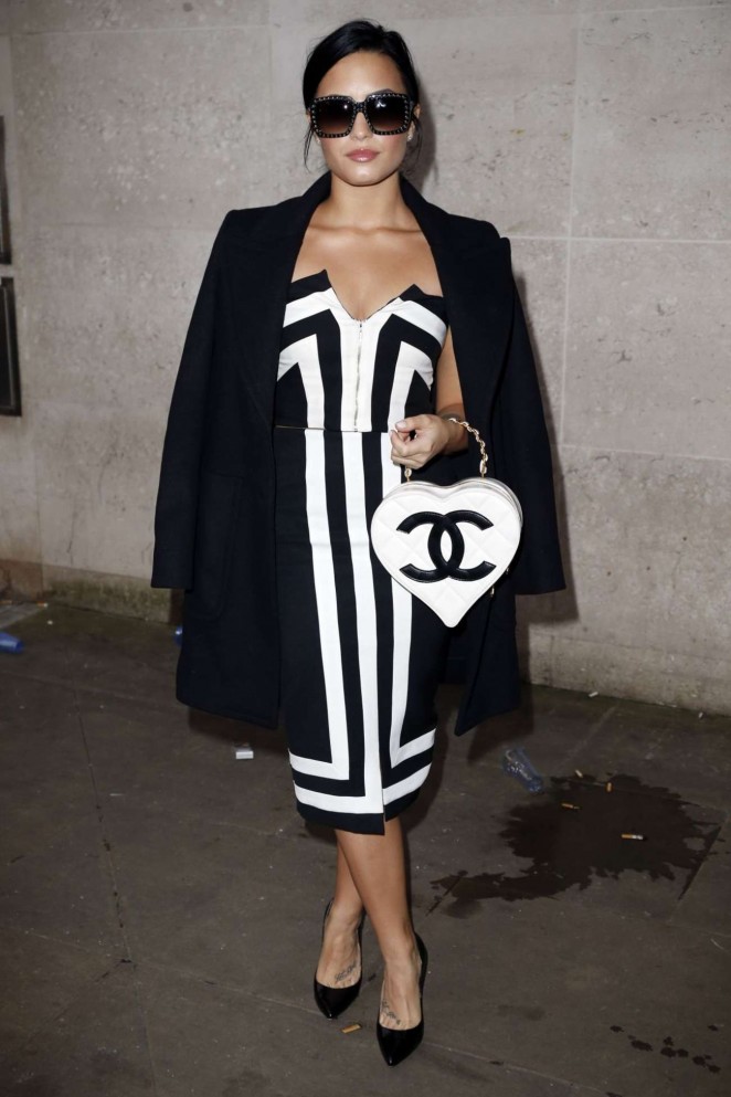Demi-Lovato--Arrives-at-BBC-Radio-1-