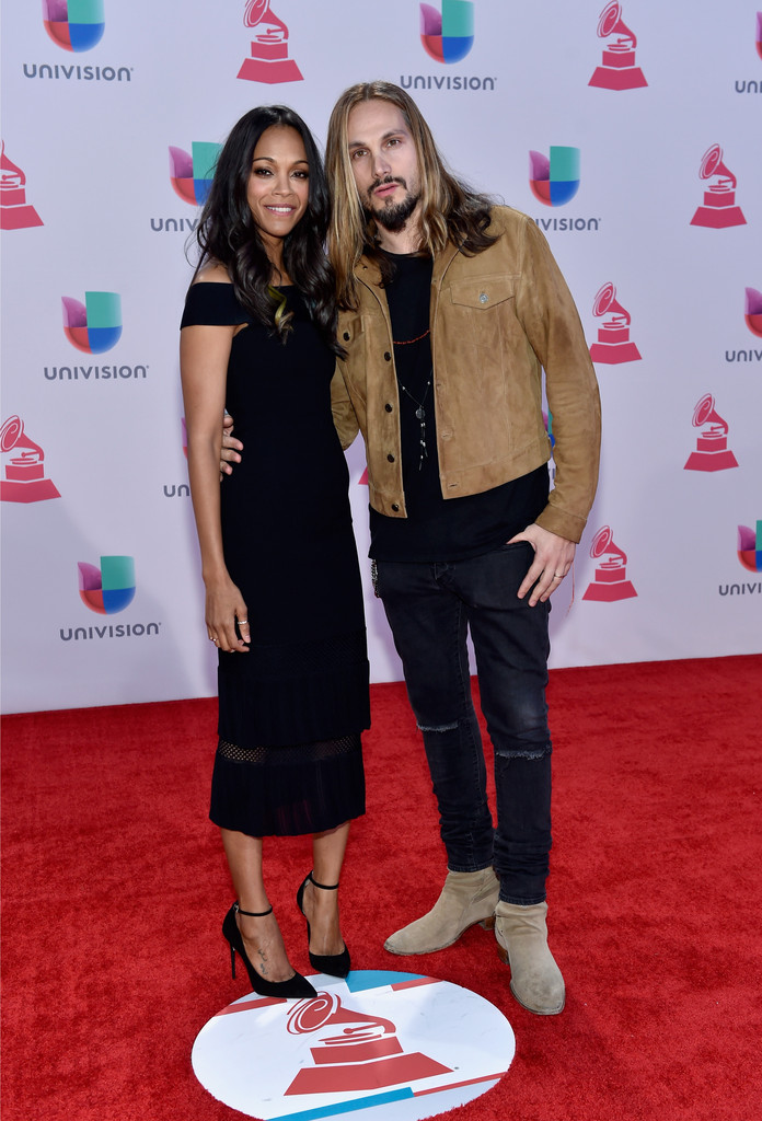 Zoe+Saldana+16th+Latin+GRAMMY+Awards+Arrivals-roland-mouret