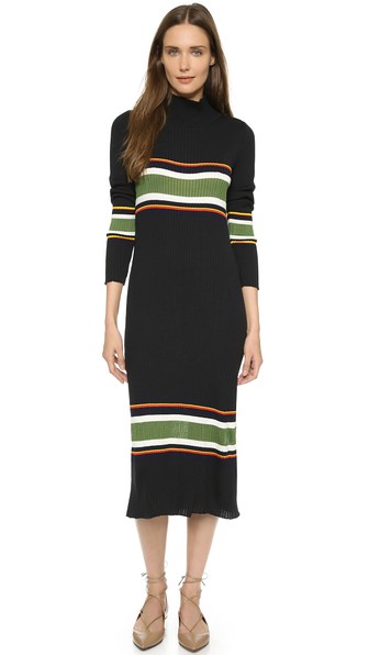 suno-thick-stripe-rib-knit-dress