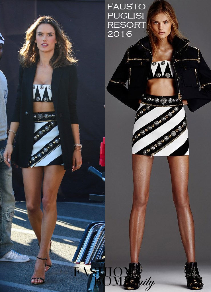 Alessandra+Ambrosio+Celebrities+Visit+Extra-fausto-puglisi-4