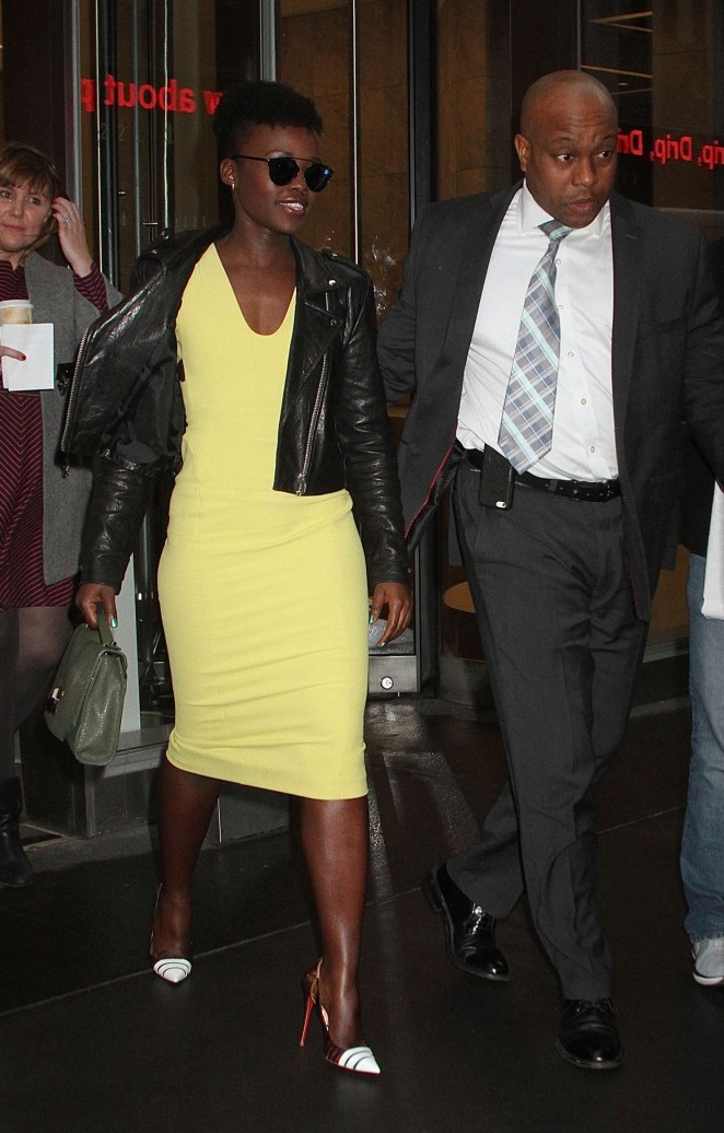 Lupita-Nyongo-in-Yellow-Dress-siriusxm-studios-nyc