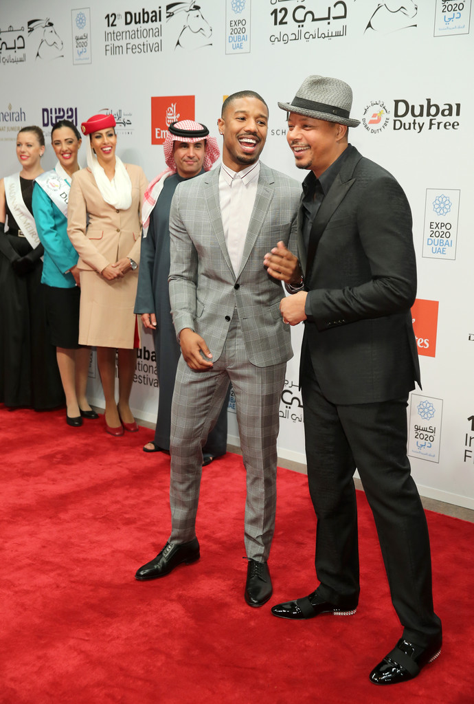 Michael+B+Jordan+2015+Dubai+International-dior-homme-2