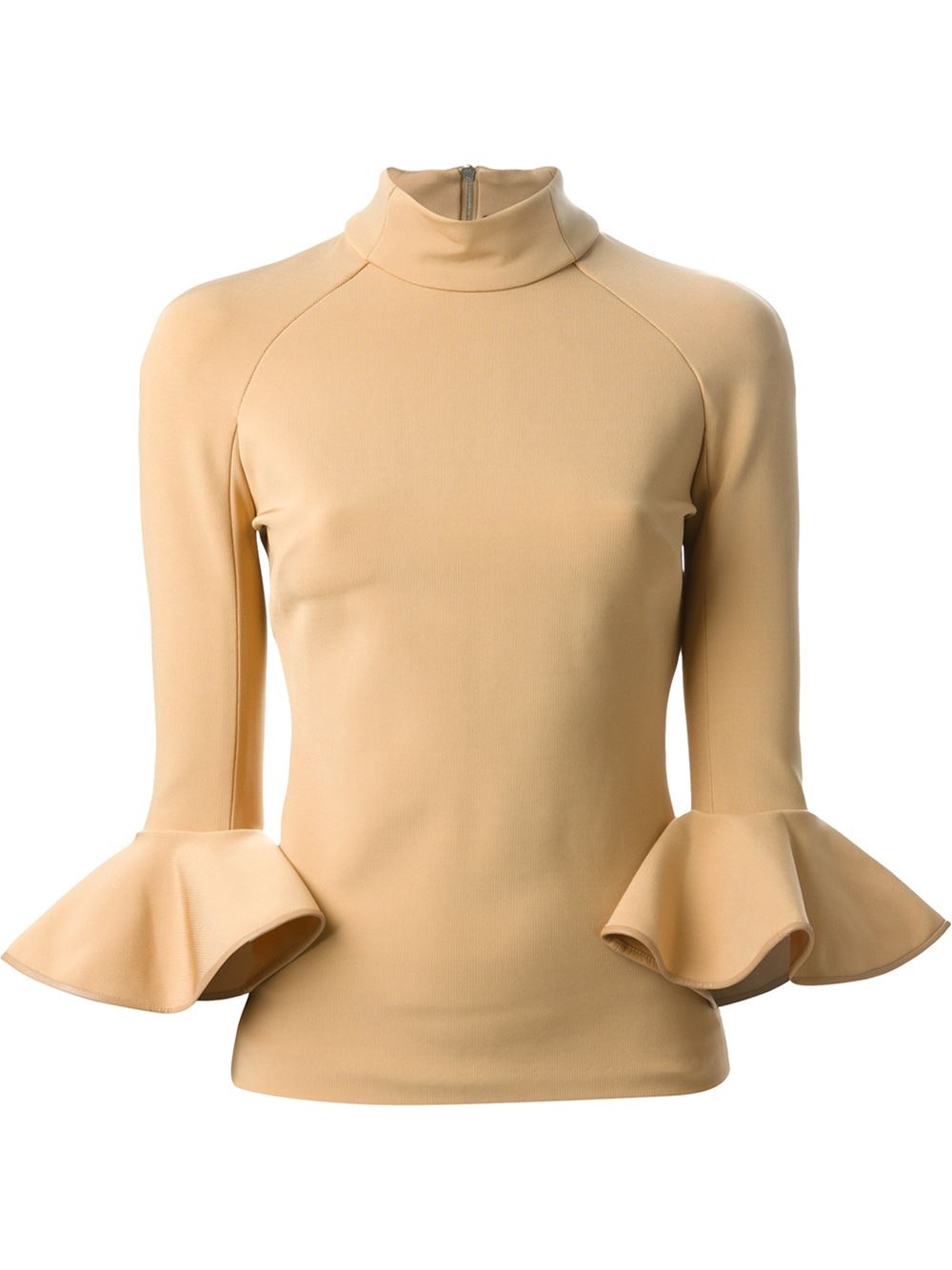 david-koma-frilled-sleeve-sweater