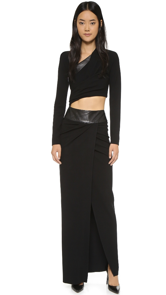 the-kooples-black-high-neck-jersey-dress-black