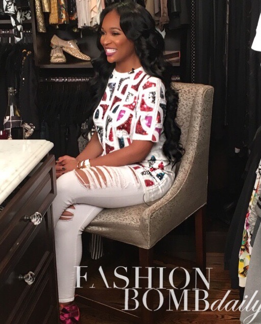 Meow and Barks Boutique's Multi Color Sequin T-Shirt Dress as Worn by Marlo Hampton