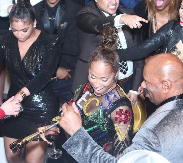 marjorie-harvey-nye-instagram-versace-sequin-dress-open-toe-metal-heel-cut-out-platform-sandals-3