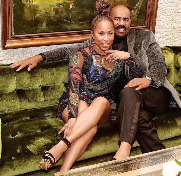 marjorie-harvey-nye-instagram-versace-sequin-dress-open-toe-metal-heel-cut-out-platform-sandals