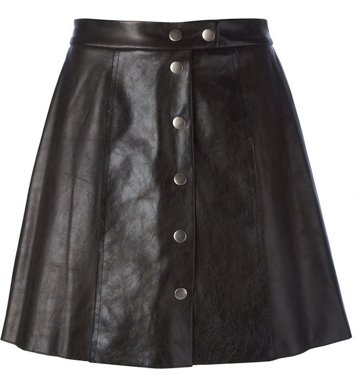 sea-black-buttoned-leather-a-line-skirt