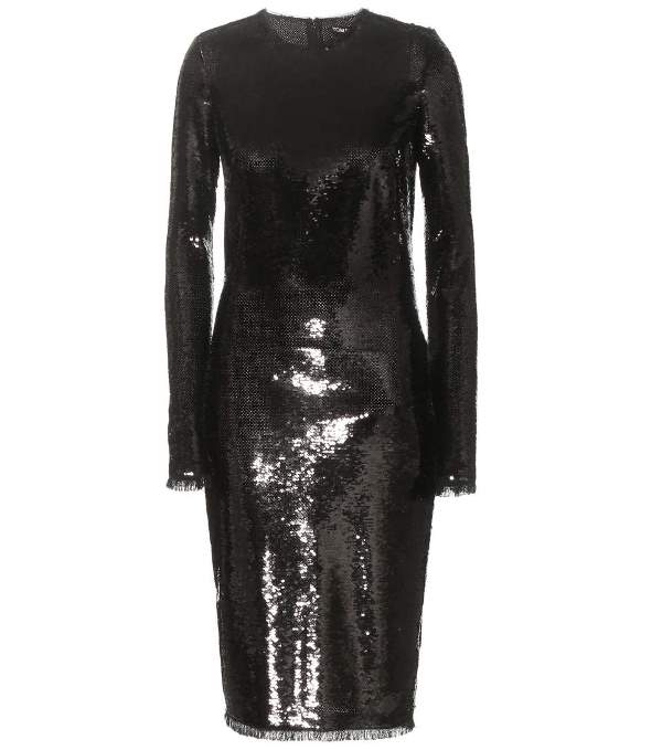 tom-ford-black-embellished-dress