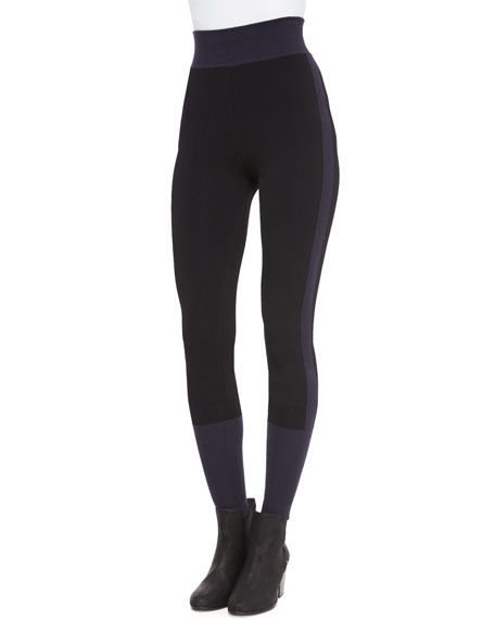 Beyonce's Warriors vs. Clippers Game Dior Sunglasses, Saint Laurent Biker Jacket, Rag & Bone Kristin Colorblock Leggings, Loewe Pink Puzzle Handbag, and Custom Givenchy Pink Platform Sandals