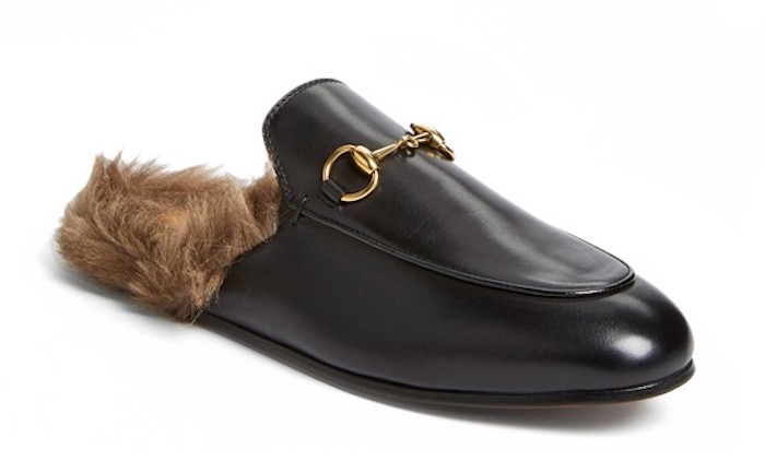Gucci Fur Detail Slip On Loafers-2
