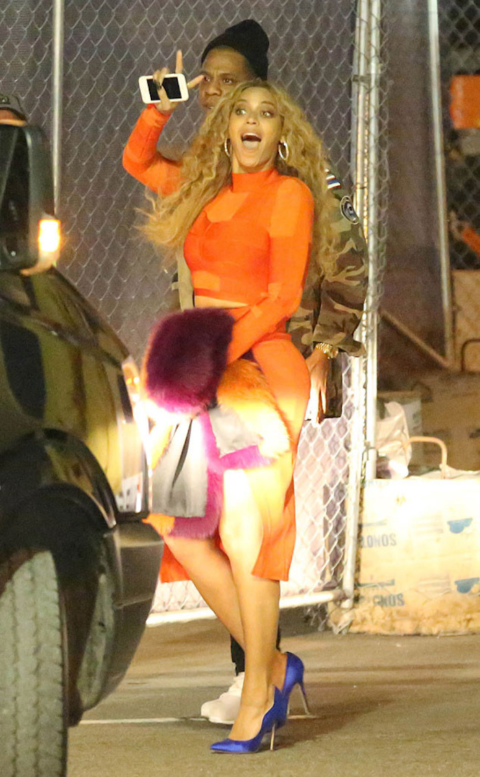 beyonce-post-superbowl-performance-house-of-cb-tijah-orange-red-bandage-long-sleeve-top