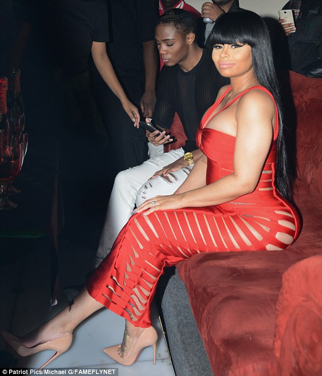 Blac-Chyna-Symone-Longoria-Bandage-red-dress-5