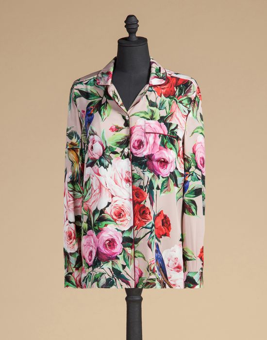 Beyonce's Concert After Party Dolce & Gabbana Floral Rose Print Pajama Top and Pants