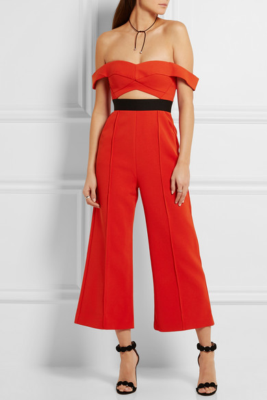2-self-portrait-off-the-shoulder-red-cutout-ponte-jumpsuit