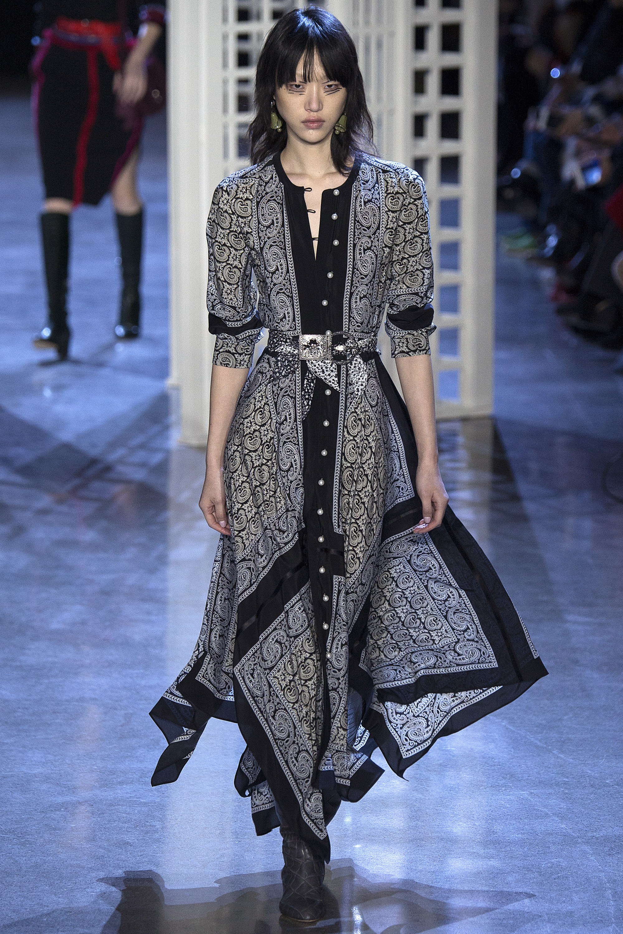 Altuzarra-Fall-2016-Scarf-Print-Midi-Dress-1