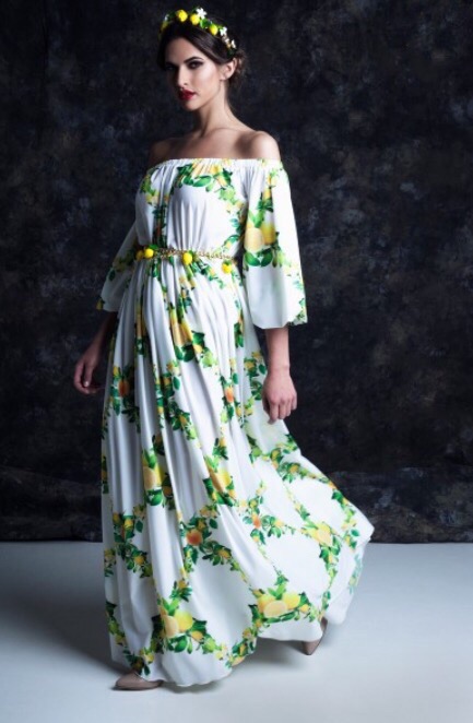 Beyonce's Hawaii Vacation Sugarbird 'Copacabana' Lemon Printed Dress 5