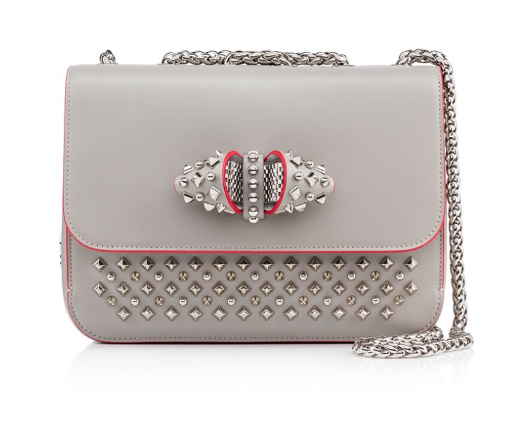 Blake Lively's The Today Show Elie Saab Spring Couture 2016 Peach Embroidered Scallop Dress, Christian Louboutin Gray 'Sweet Charity Sac Chaine' Bag and Stuart Weitzman Legwrap Sandal 8