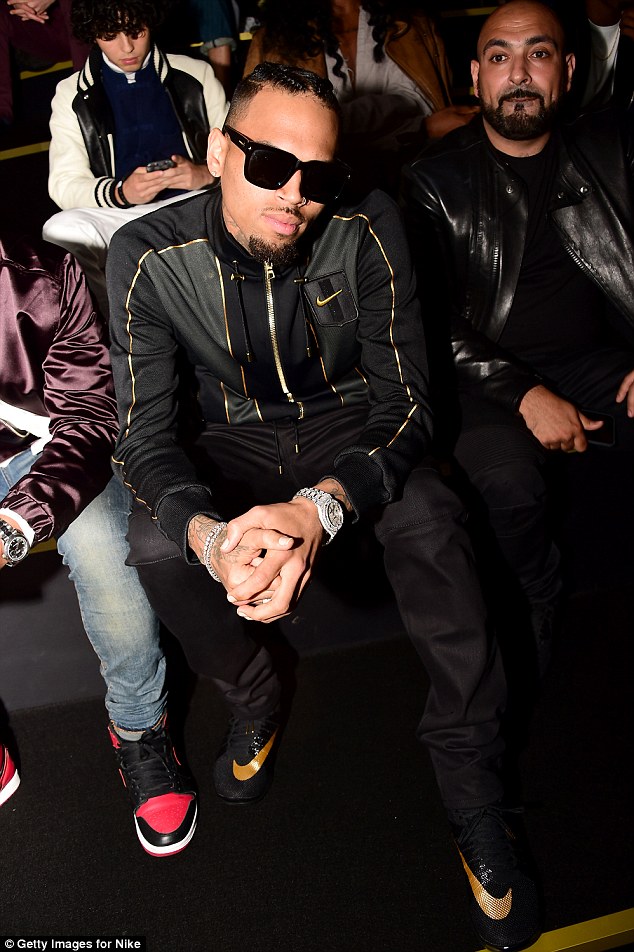 Chris-Brown-Nike-Lab-Olivier-Rousteing-Fashion-Launch-jacket-pants-2