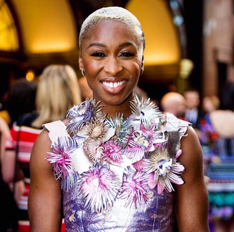 Cynthia Erivo at Aladdin Musical in London wearing Giles Deacon Spring 2015 4