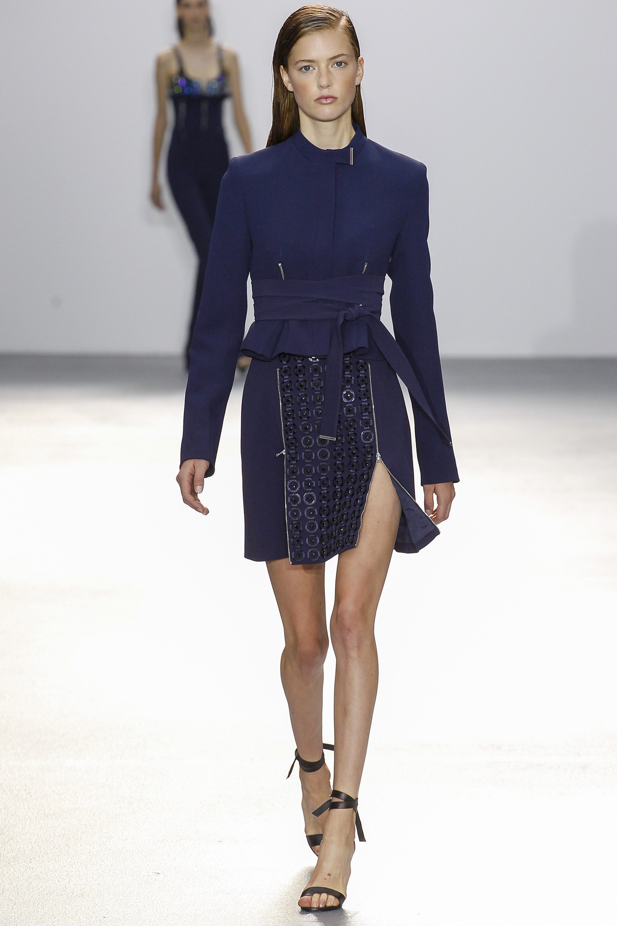 David-Koma-Embellished-Navy-Double-Slit-Dress-1
