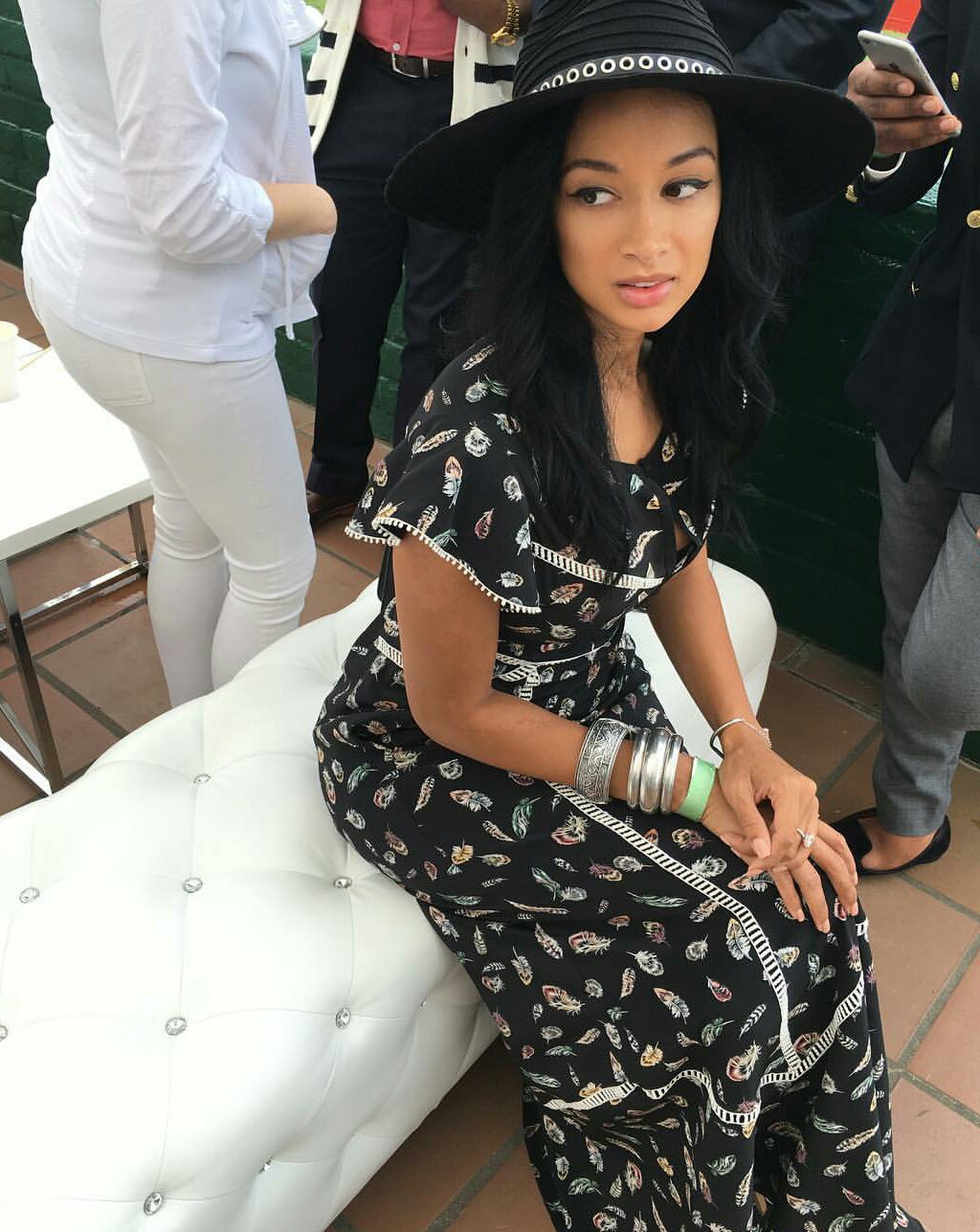 Draya-Michele-The-Koople-Feather-Print-Dress-2