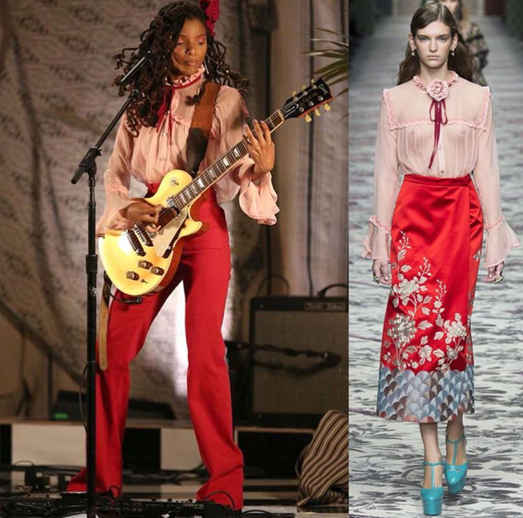 Halle-Bailey-BET-Awards-Gucci-Pink-blouse