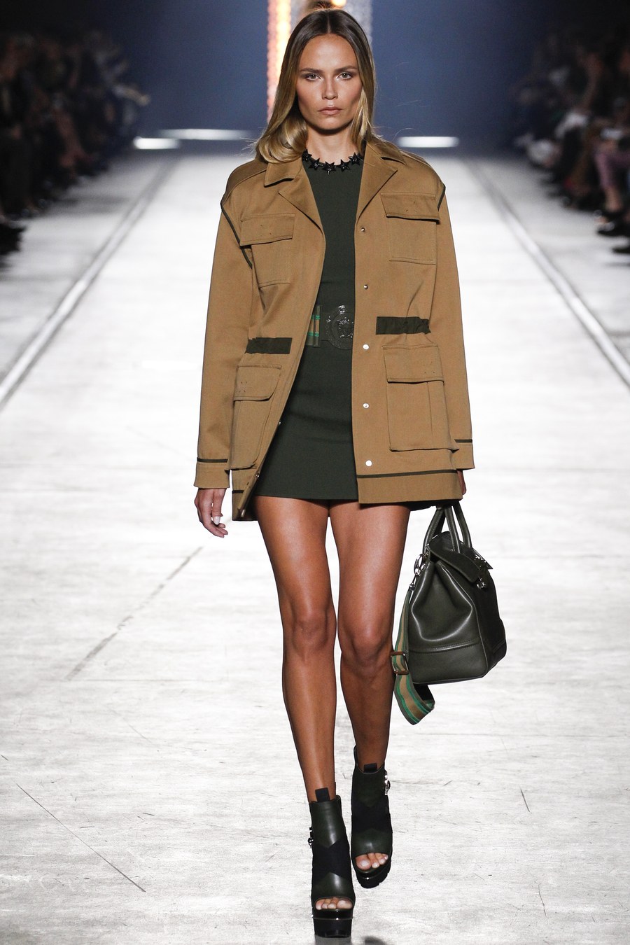 Versace-military-green-dress