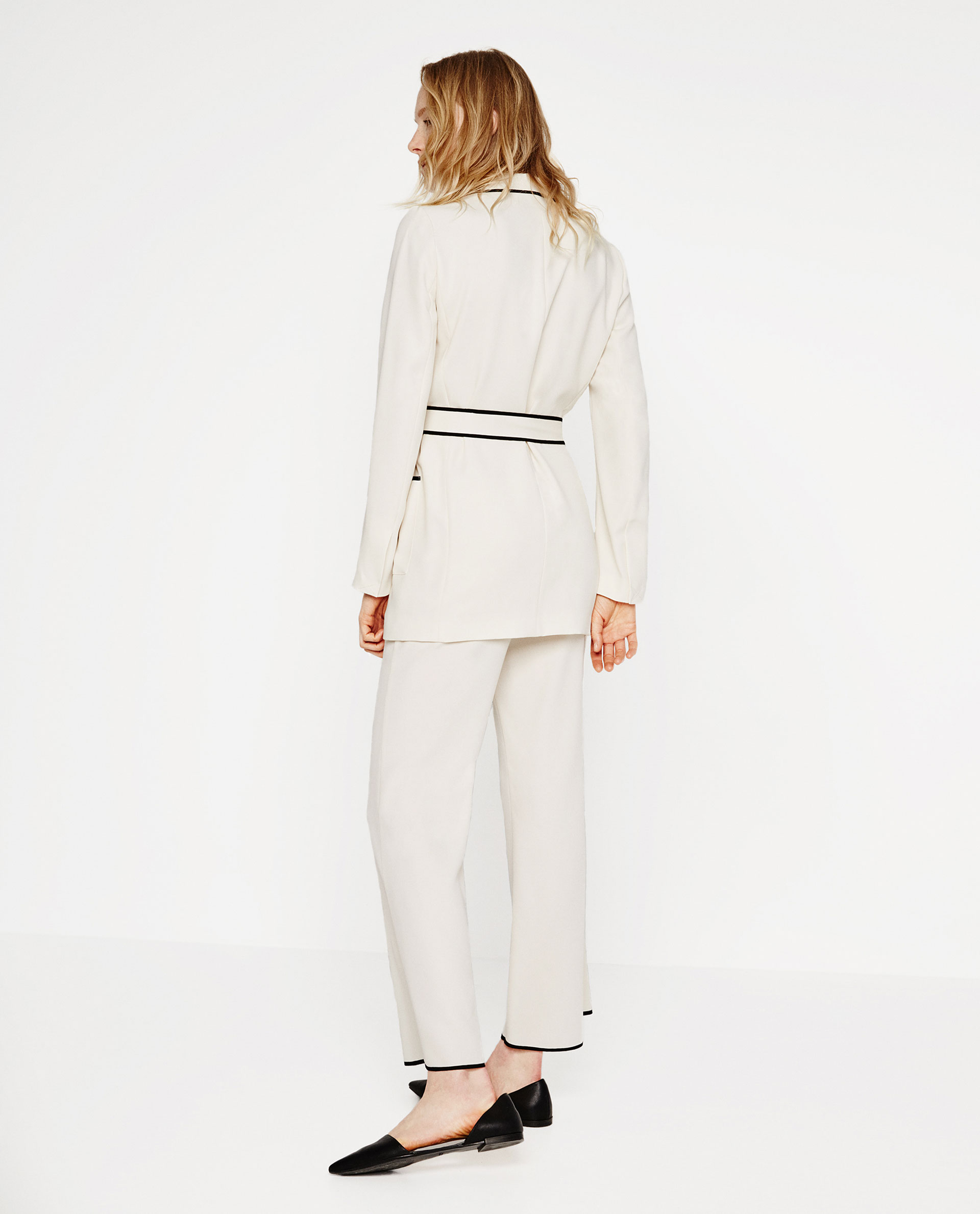 Zara-Cream-Belted-Blazer-and-Cropped-Bell-Bottom-Trousers-2