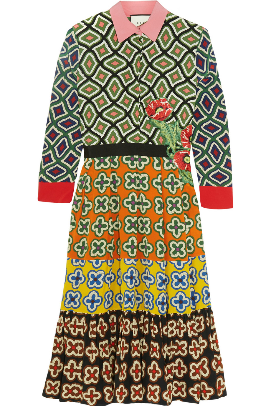 gucci-applique-printed-silk-dress