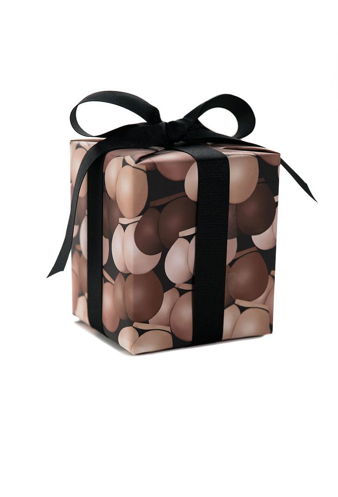 kimoji-butt-collage-wrapping-paper