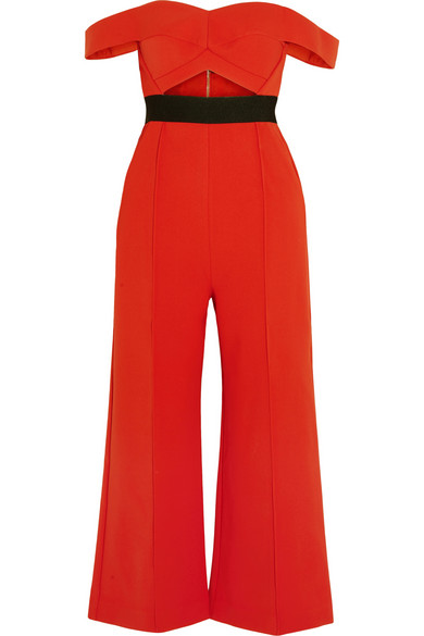 self-portrait-off-the-shoulder-red-cutout-ponte-jumpsuit