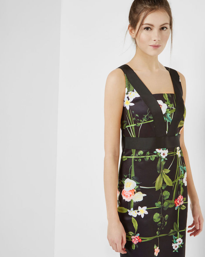 ted-baker-black-floral-print-square-neck-sleeveless-sheath-dress