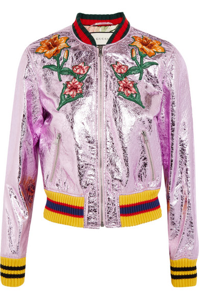 3-gucci-floral-applique-leather-metallic-bomber-jacket